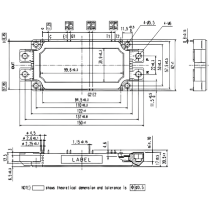 Módulo IGBT 2MBI300U4N-170-50 1700V 600A