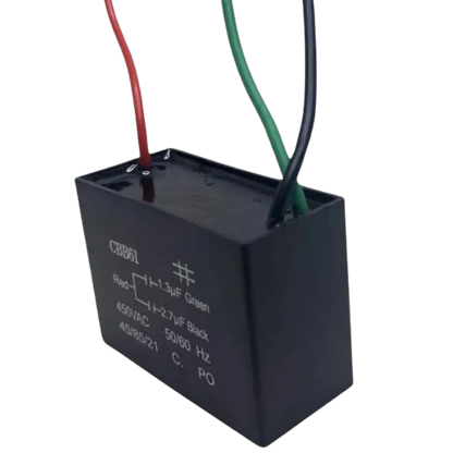 Capacitor De Partida CBB61 1,3uF+2,7uF 450V (3Fios)