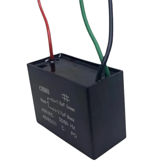Capacitor De Partida CBB61 1,3uF+2,7uF 450V (3Fios)