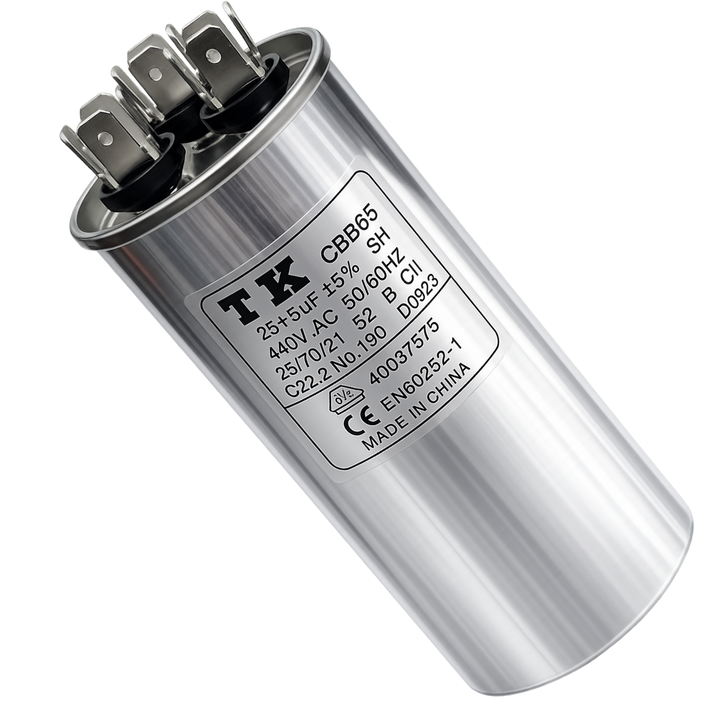 Capacitor De Partida 25uF+5uF 440V 50x90mm (Fast-on)
