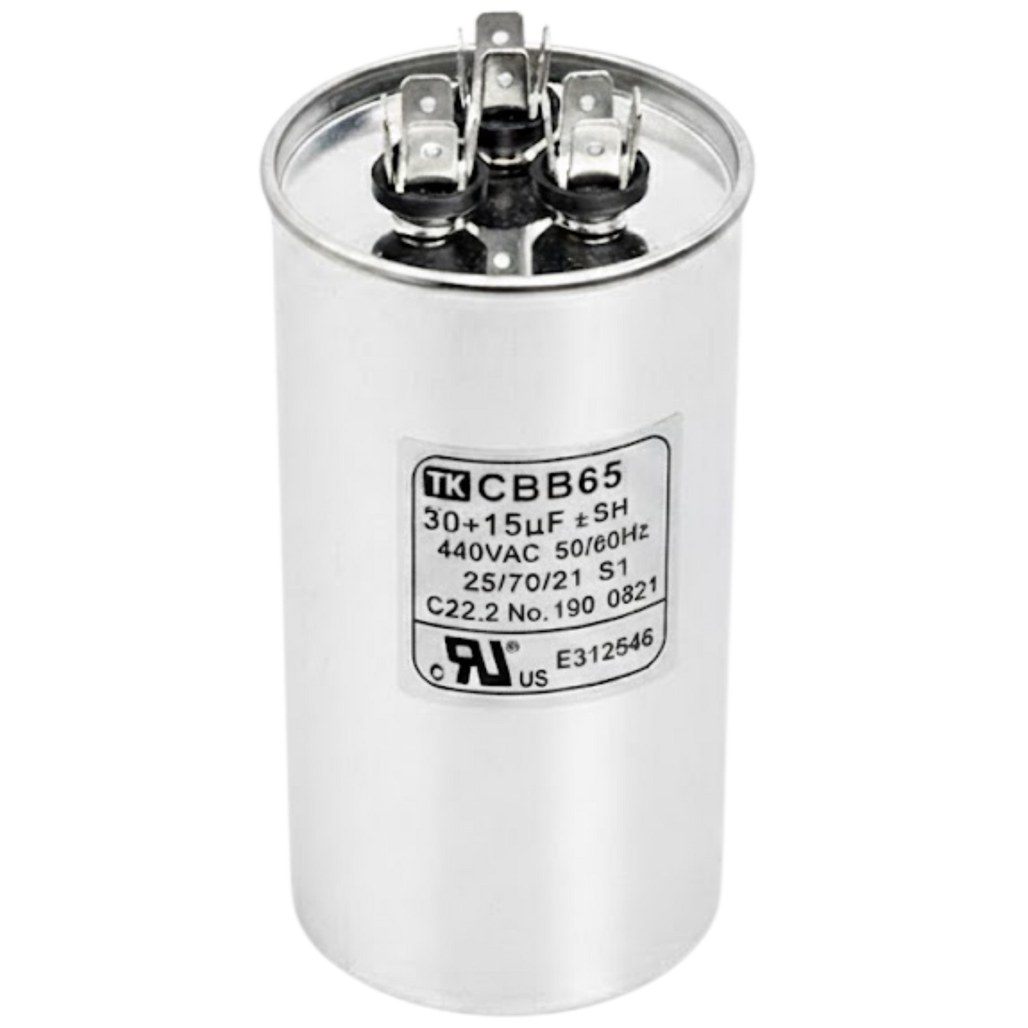 Capacitor De Partida 30uF+15uF 440V 50x105mm (Fast-on)