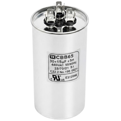 Capacitor De Partida 30uF+15uF 440V 50x105mm (Fast-on)