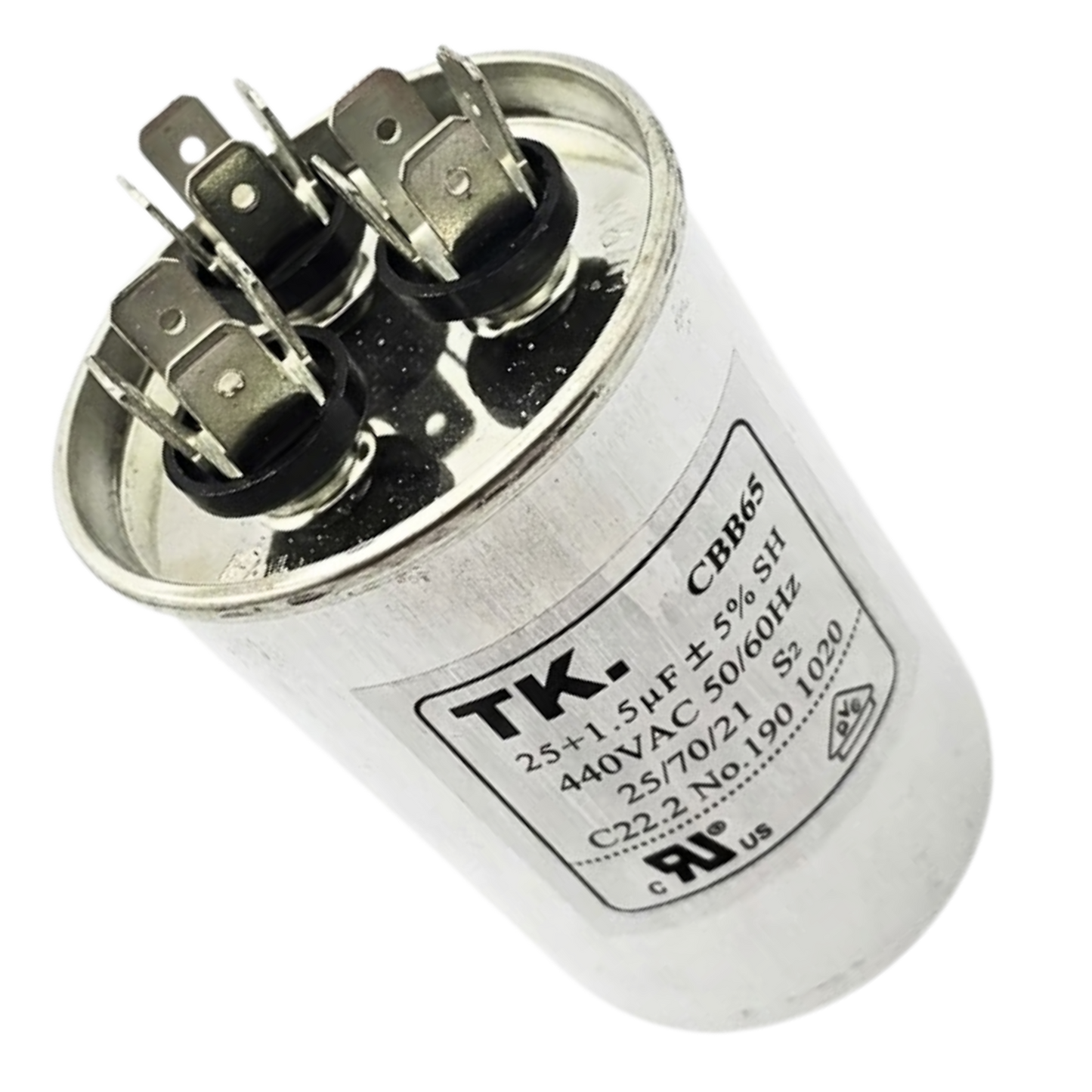 Capacitor De Partida 25uF+1,5uF 440V 50x90mm (Fast-on)