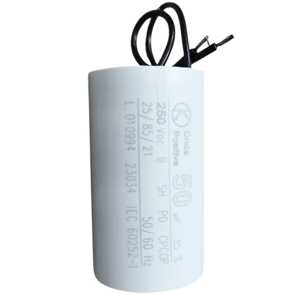 Capacitor De Partida 50uF 250V 40x70mm (2Fios)