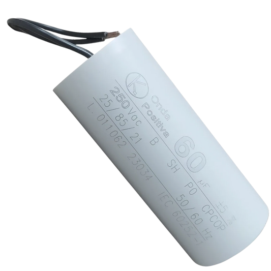 Capacitor De Partida 60uF 250V 40x95mm (2Fios)