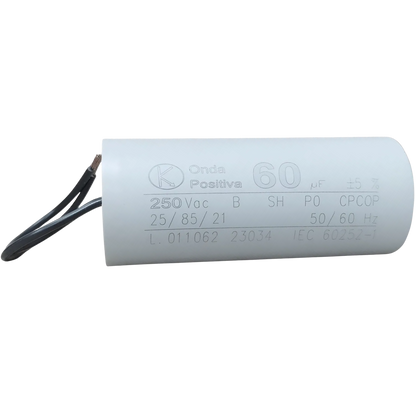 Capacitor De Partida 60uF 250V 40x95mm (2Fios)