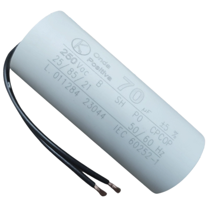Capacitor De Partida 70uF 250V 40x95mm (2Fios)