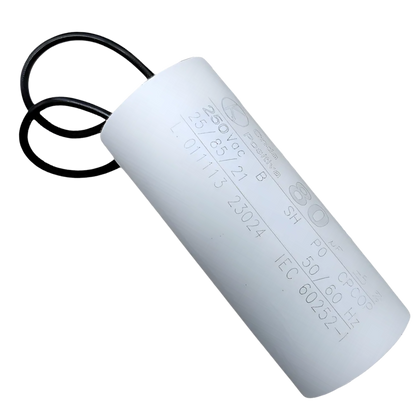 Capacitor De Partida 80uF 250V 40x95mm (2Fios)