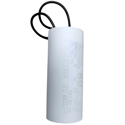 Capacitor De Partida 80uF 250V 40x95mm (2Fios)