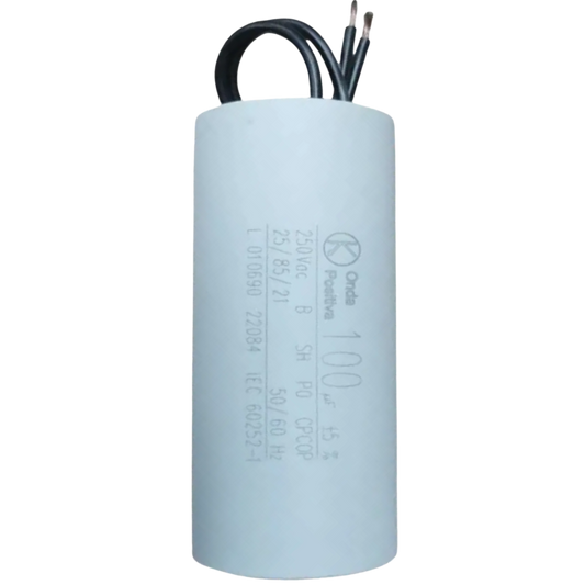Capacitor De Partida 100uF 250V 45x95mm (2Fios)