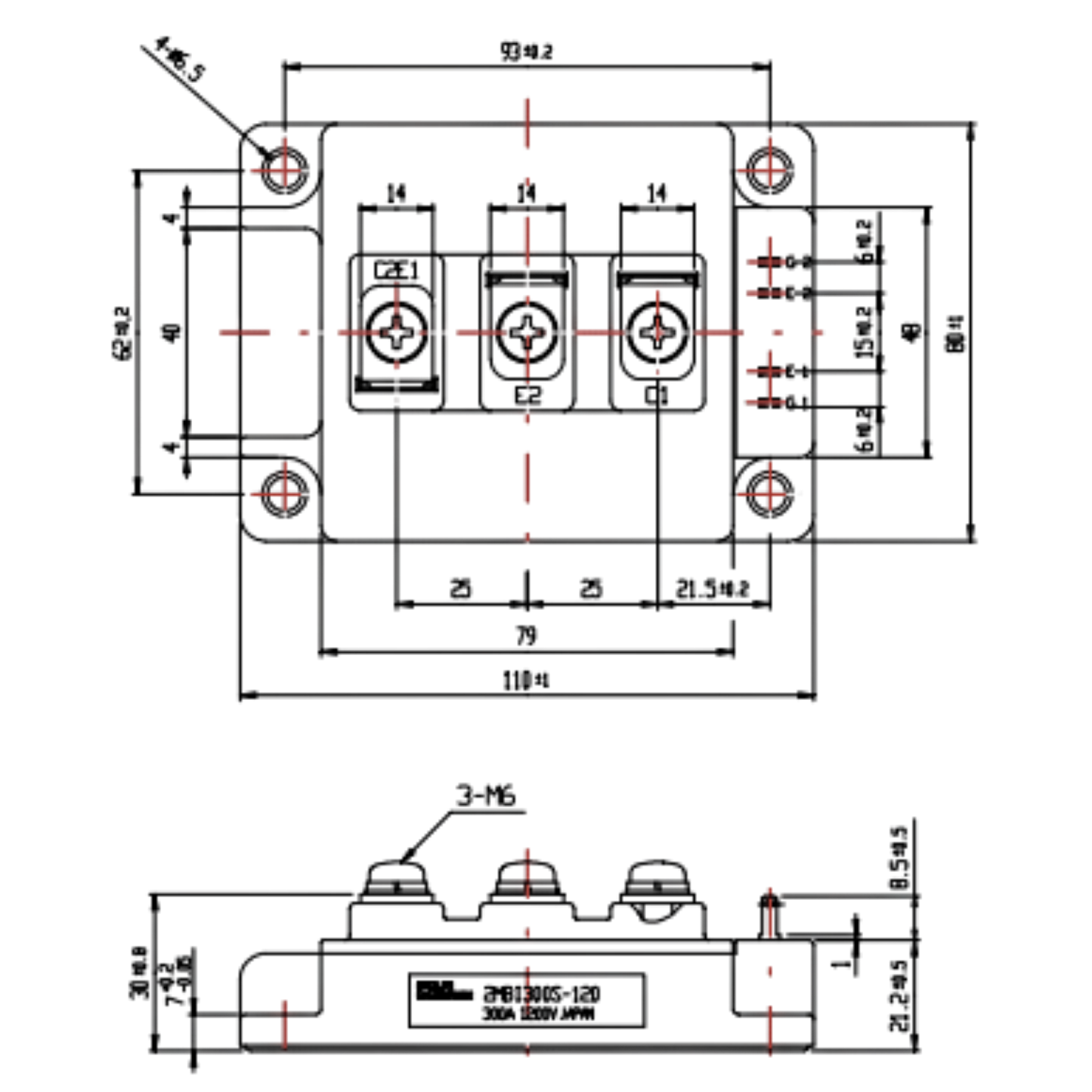 Módulo IGBT 2MBI450U4E-120 2500V 23A
