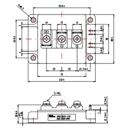 Módulo IGBT 2MBI450U4E-120 2500V 23A