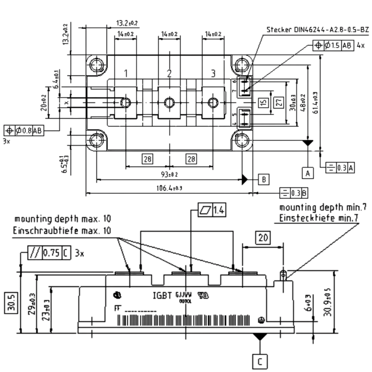 Módulo IGBT FF300R07KE4 650V 365A