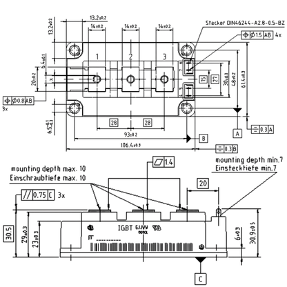 Módulo IGBT FF300R07KE4 650V 365A