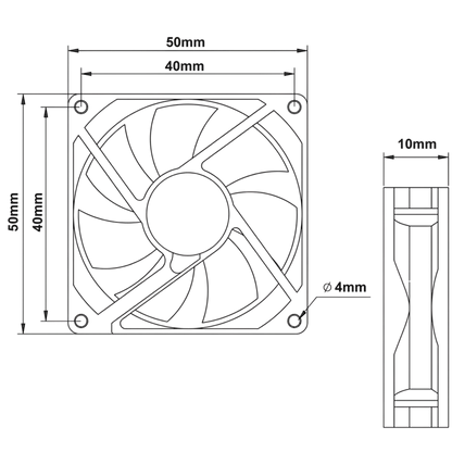 Microventilador KDE2405PFB1-8 24VDC 0,04A 50x50x10mm