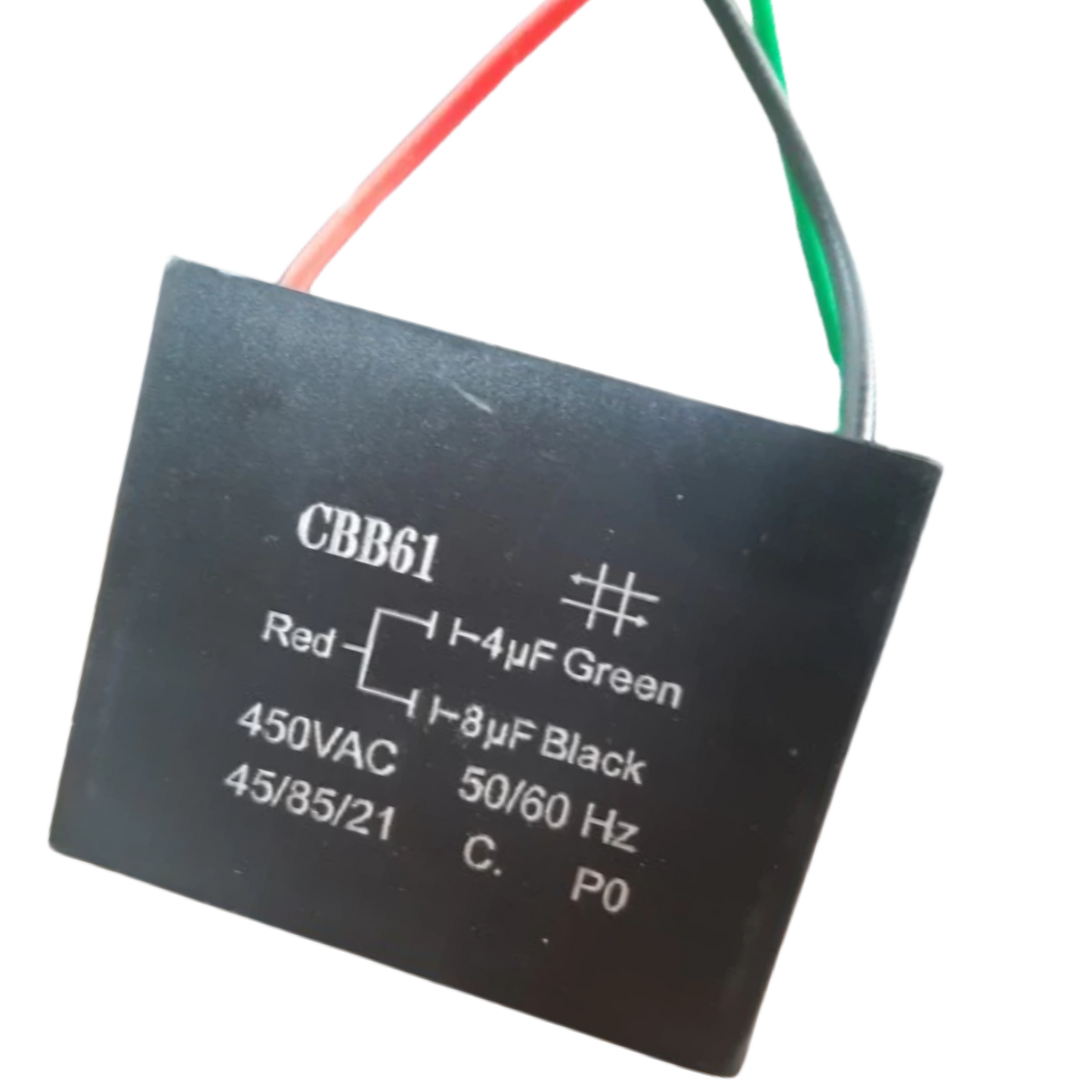 Capacitor De Partida CBB61 4uF+8uF 450V (3Fios)