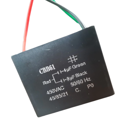 Capacitor De Partida CBB61 4uF+8uF 450V (3Fios)