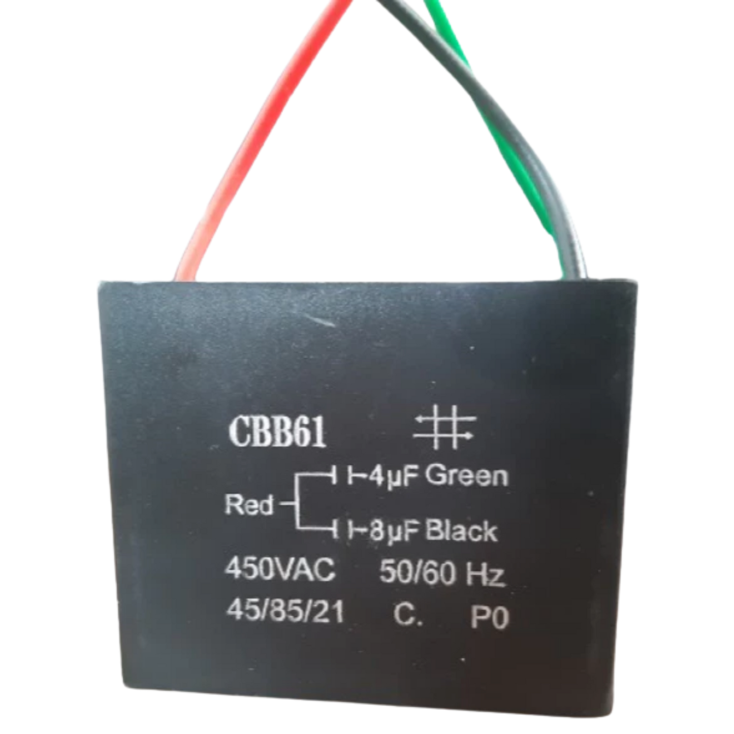 Capacitor De Partida CBB61 4uF+8uF 450V (3Fios)