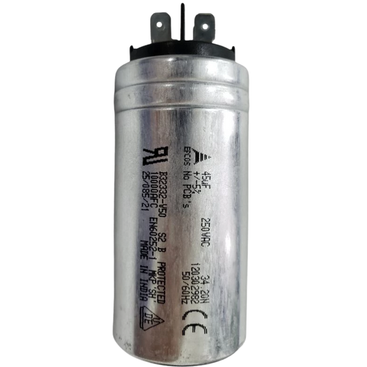 Capacitor De Partida 45uF 250V 40x80mm (Fast-on)