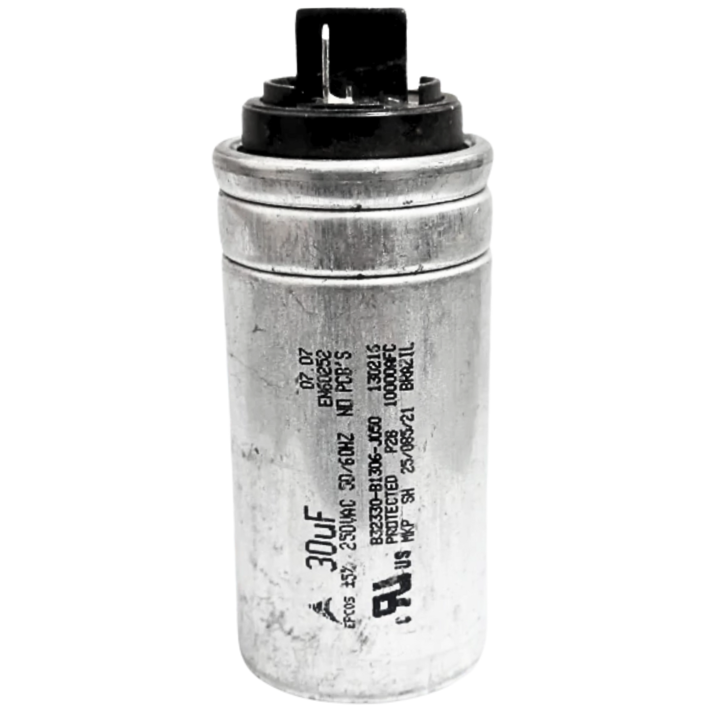 Capacitor De Partida 30uF 250V 40x80mm (Fast-on)
