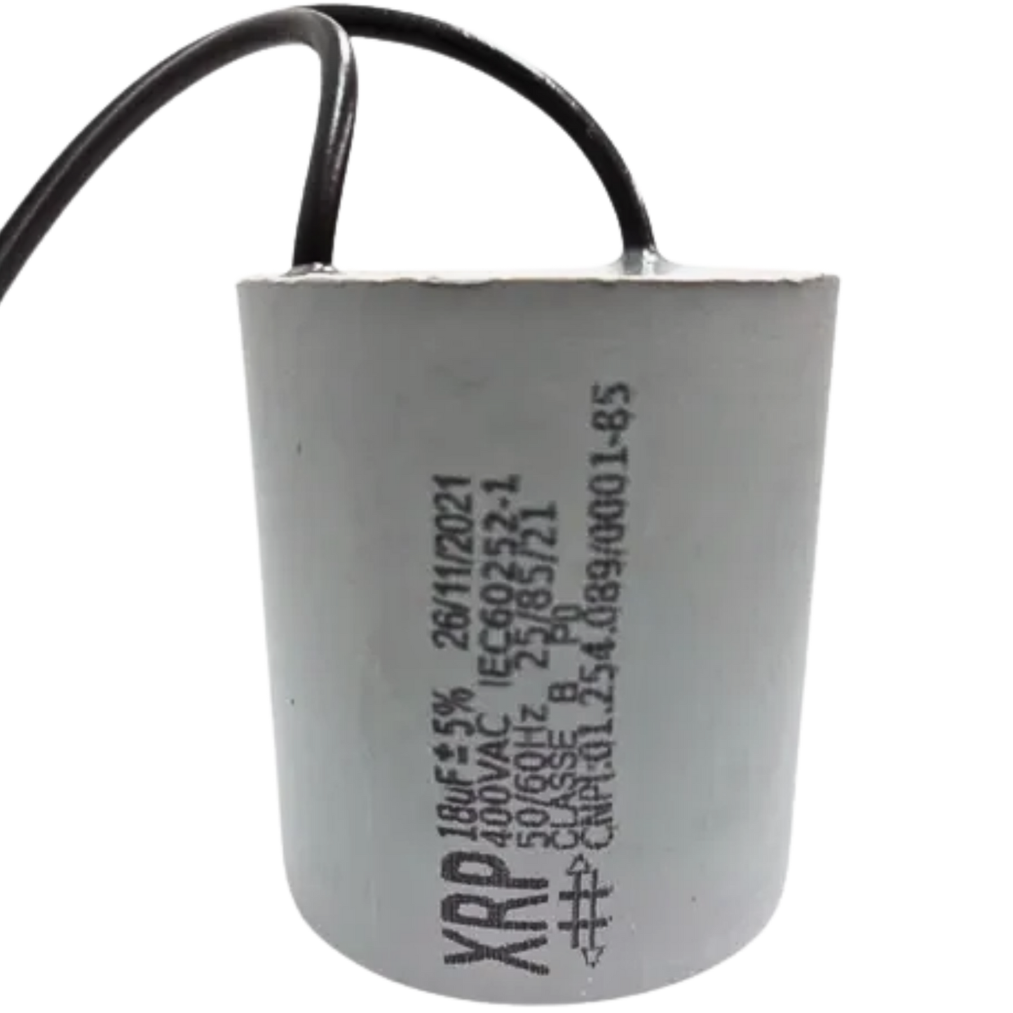 Capacitor De Partida 18uF 400V 40x45mm (2Fios)