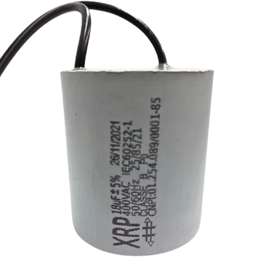 Capacitor De Partida 18uF 400V 40x45mm (2Fios)