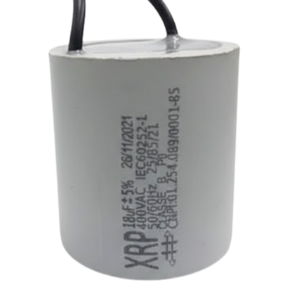 Capacitor De Partida 18uF 400V 40x45mm (2Fios)