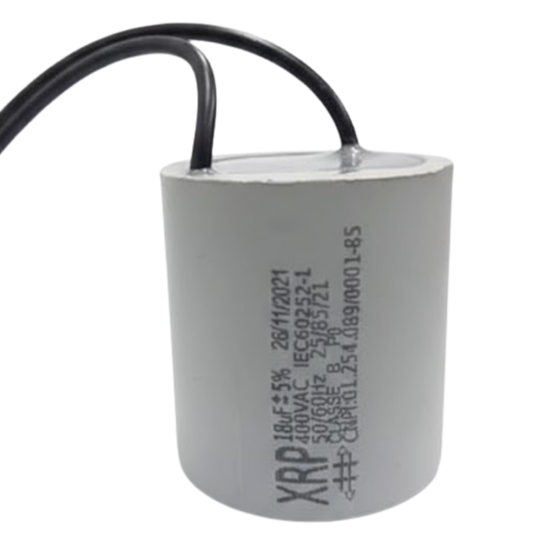 Capacitor De Partida 18uF 400V 40x45mm (2Fios)