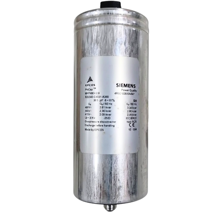 Capacitor Phicap 38,5uF 480V 3,3kVar B32340-C4031-A 64x142mm