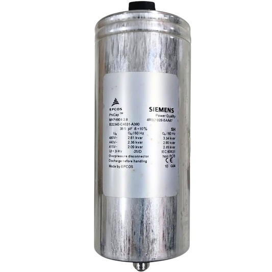 Capacitor Phicap 38,5uF 480V 3,3kVar B32340-C4031-A 64x142mm
