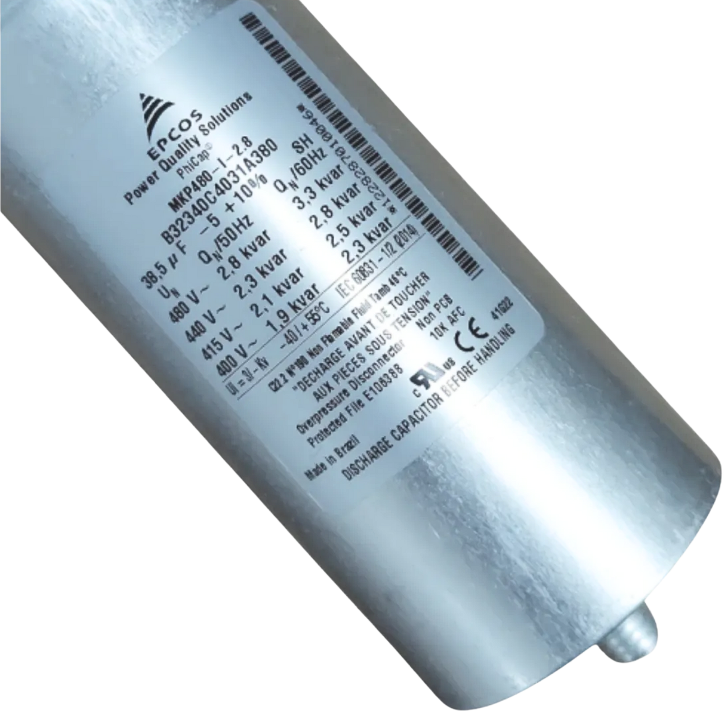 Capacitor Phicap 38,5uF 480V 3,3kVar B32340-C4031-A 64x142mm