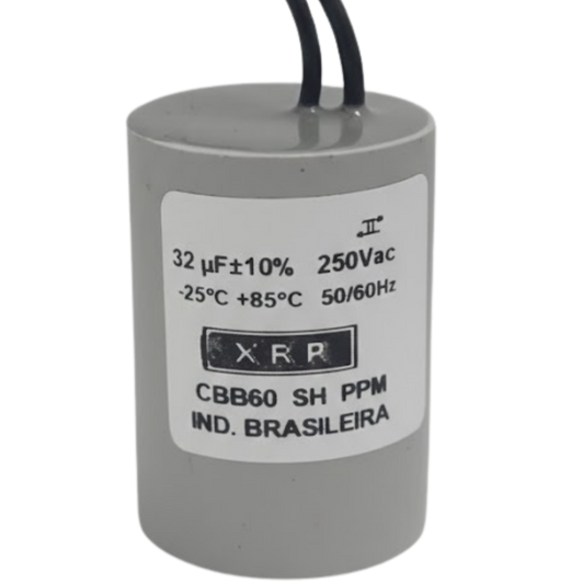 Capacitor De Partida 32uF 250V 35x49mm (2Fios)