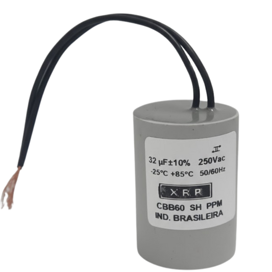 Capacitor De Partida 32uF 250V 35x49mm (2Fios)