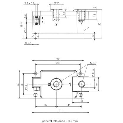 Módulo Tiristor SKET400/18E 1800V 400A