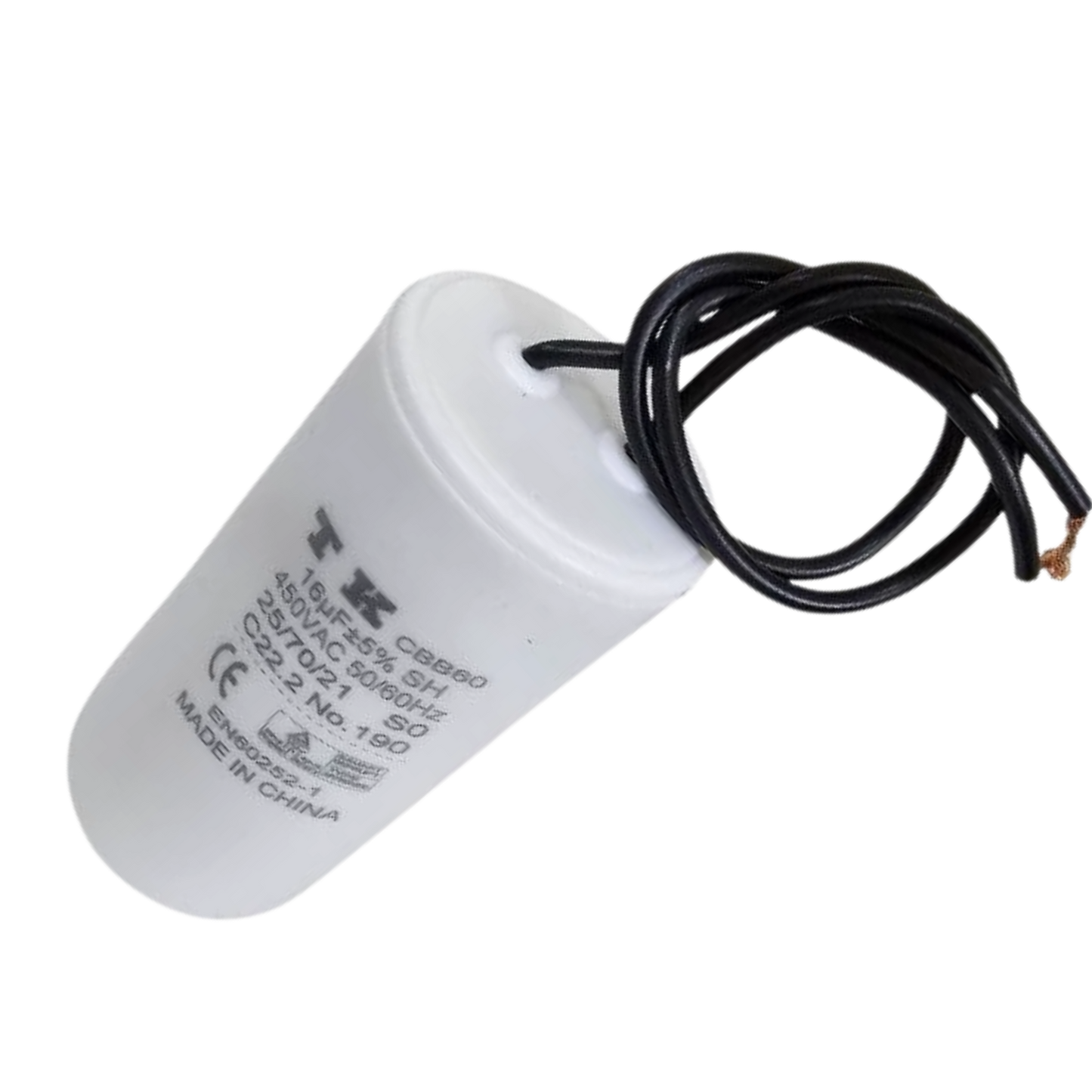Capacitor De Partida 15uF 450V 38x76mm (2Fios)