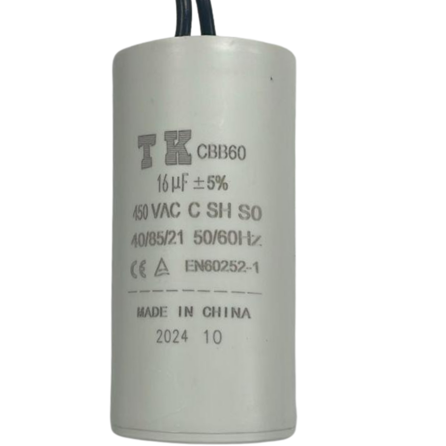 Capacitor De Partida 16uF 450V 37x76mm (2Fios)