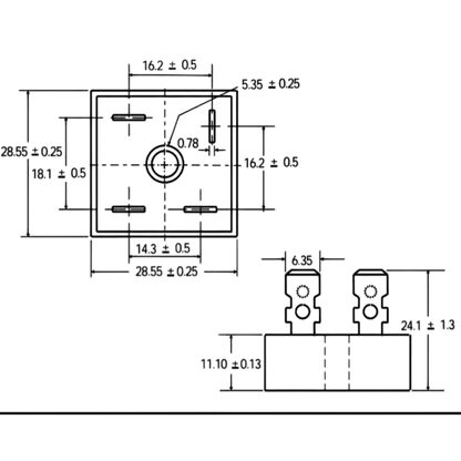 Ponte Retificadora SKB25/12 1200V 25A