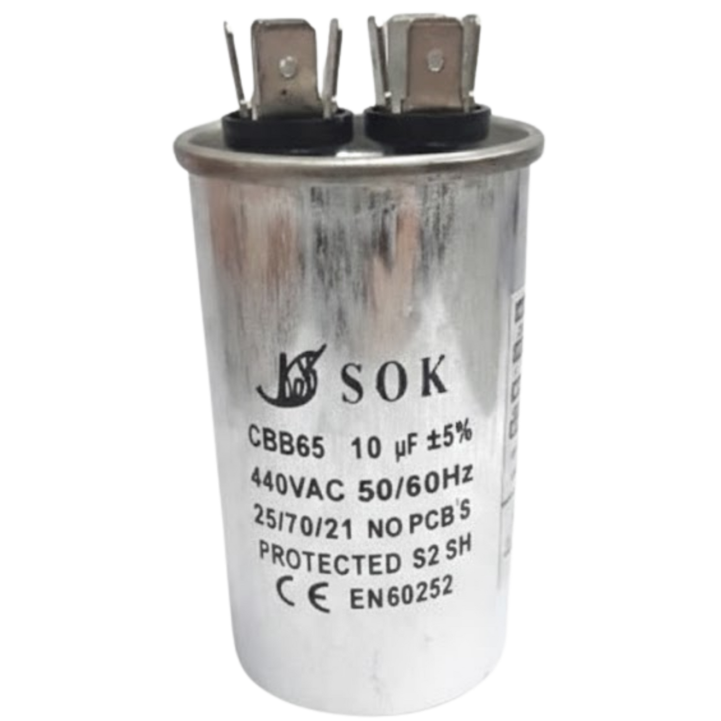 Capacitor De Partida 10uF 440V 40x70mm (Fast-on)