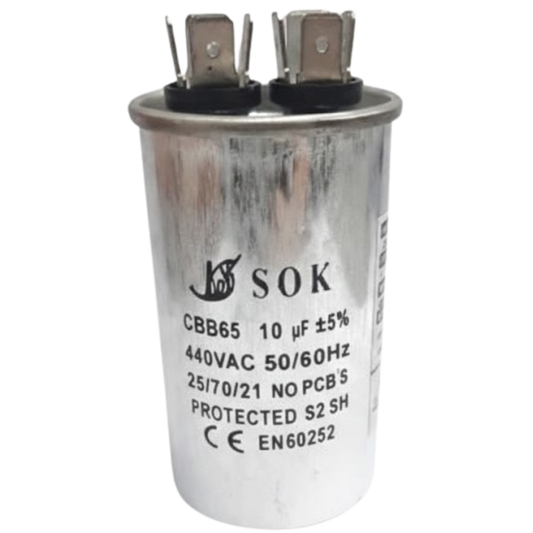 Capacitor De Partida 10uF 440V 40x70mm (Fast-on)
