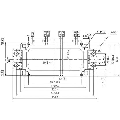 Módulo IGBT 2MBI600VN-120-50 1200V 600A