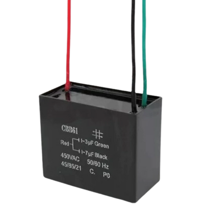 Capacitor De Partida CBB61 3uF+7uF 450V (3Fios)