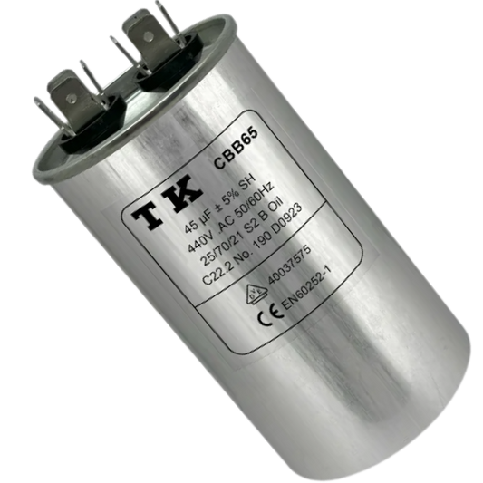 Capacitor De Partida 45uF 440V 50x105mm (Fast-on)