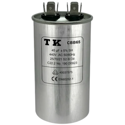 Capacitor De Partida 45uF 440V 50x105mm (Fast-on)