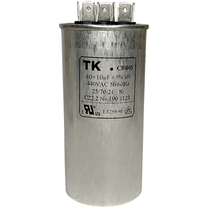 Capacitor De Partida 40uF+10uF 440V 55x105mm (Fast-on)