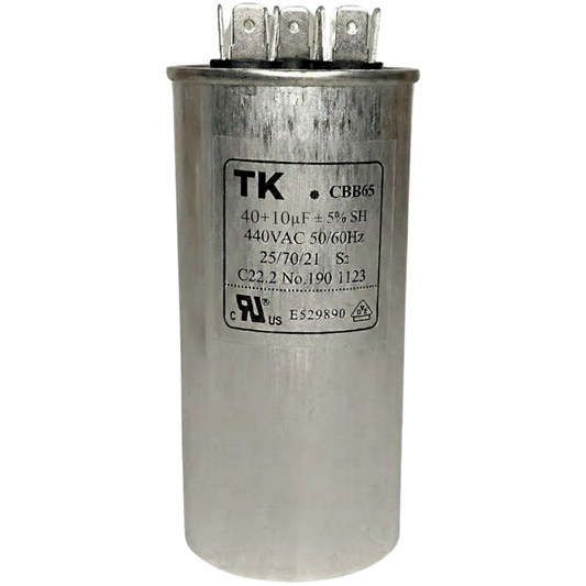 Capacitor De Partida 40uF+10uF 440V 55x105mm (Fast-on)