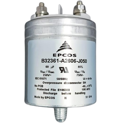 Capacitor De Partida 60uF 250V 60x70mm (Fast-on)