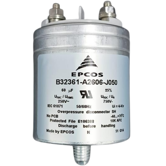 Capacitor De Partida 60uF 250V 60x70mm (Fast-on)
