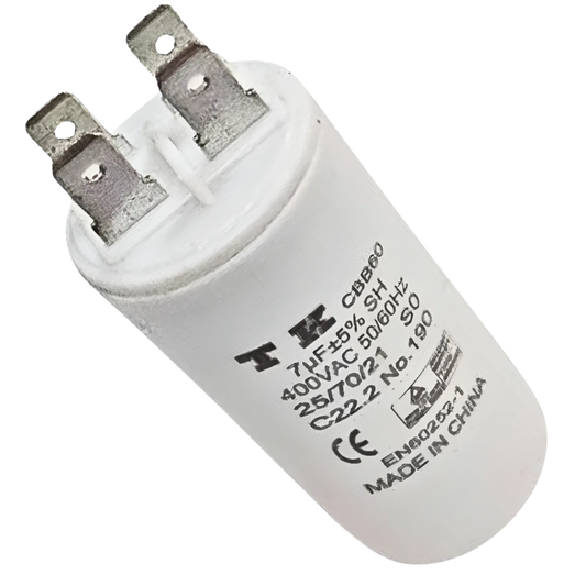 Capacitor De Partida 7uF 400V 30x60mm (Fast-on)