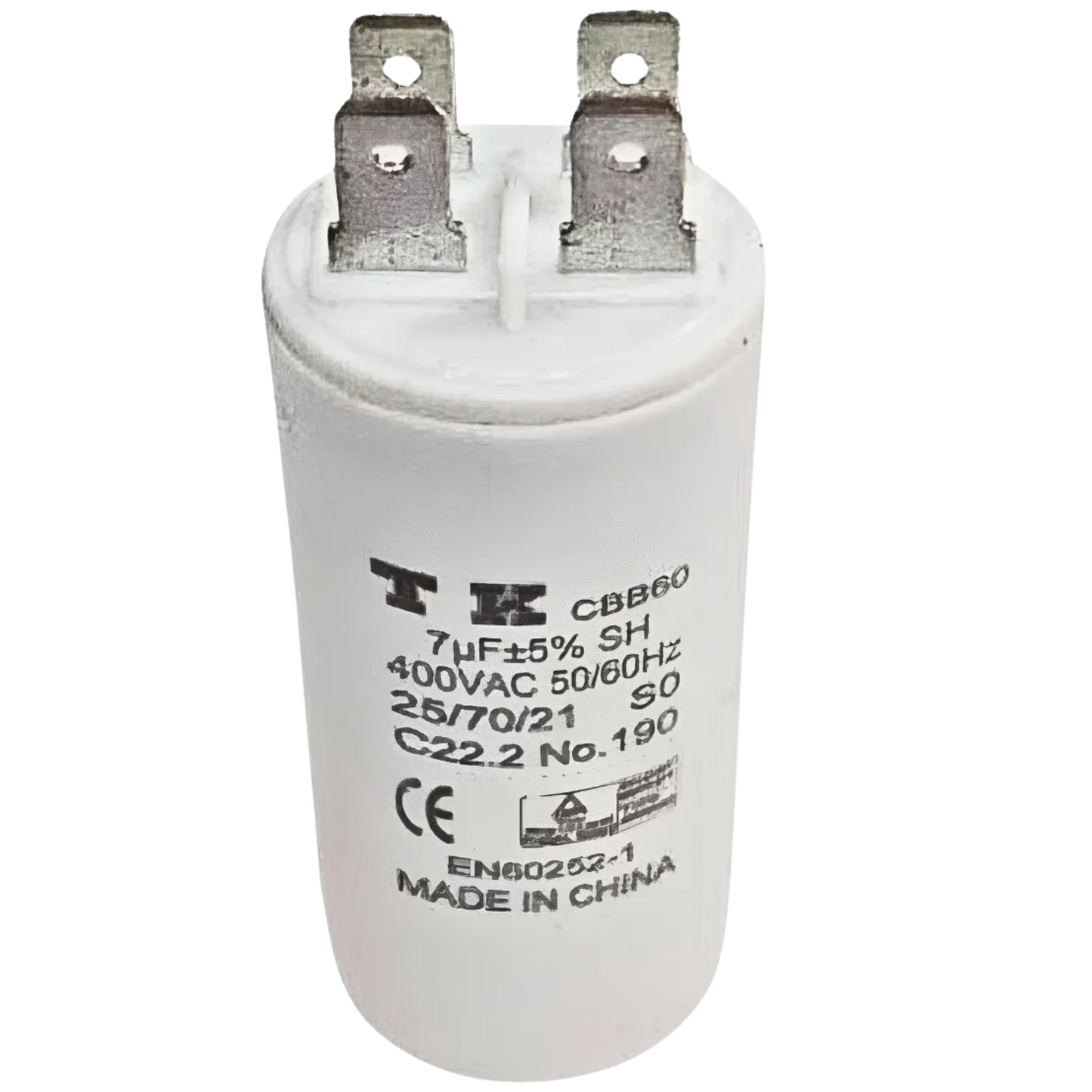 Capacitor De Partida 7uF 400V 30x60mm (Fast-on)