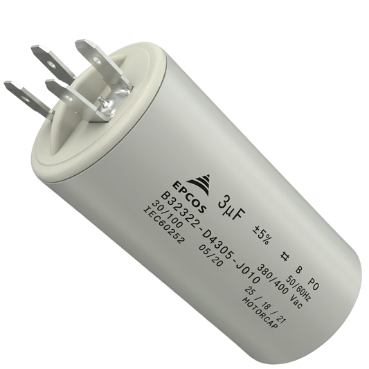 Capacitor De Partida 3uF 380/400V 30x62mm (Fast-on)
